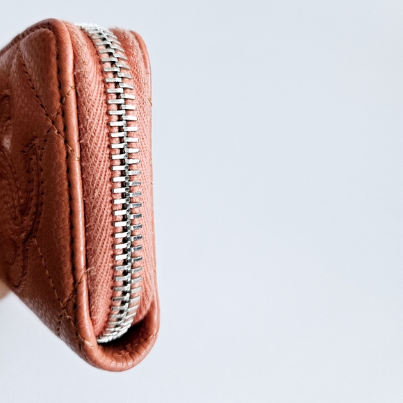 Chanel Coral Caviar Leather Card Holder Wallet - Picture 5 of 11